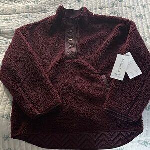 Athleta Women’s Cozy Sherpa Snap Sweatshirt